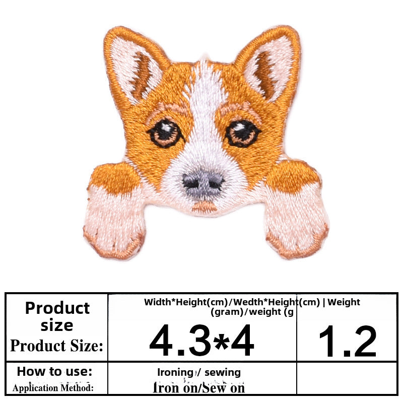 Wholesale Puppy Head Animal Embroidery Patch